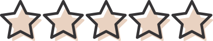 Line art icon of 5 stars, symbolizing good client testimonials.