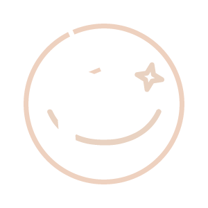 White and tan line art icon representing lip filler.